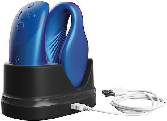 We-Vibe Chorus Couples Vibrator Mini Δονητής για Ζευγάρια με Απομακρυσμένο Έλεγχο 7.8cm Cosmic Blue