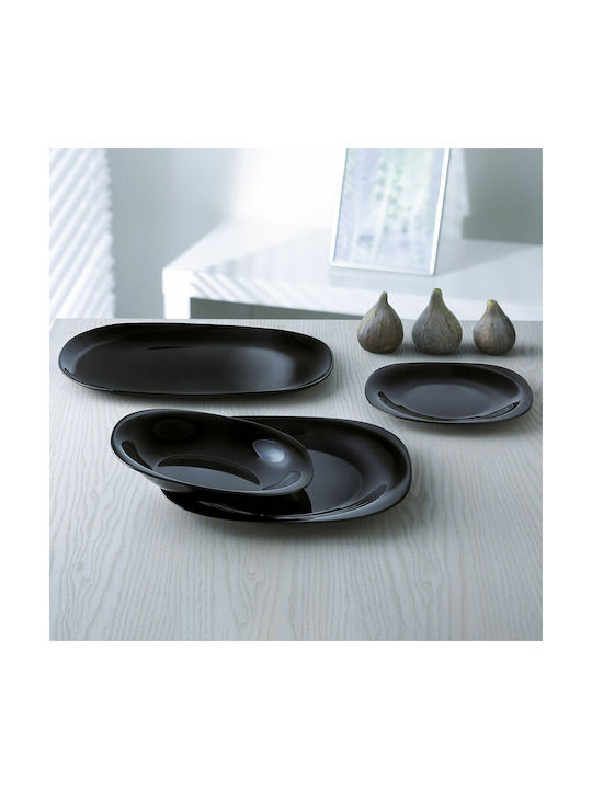 Luminarc Carine Serving Bowl Round Glass Black with Diameter 12cm