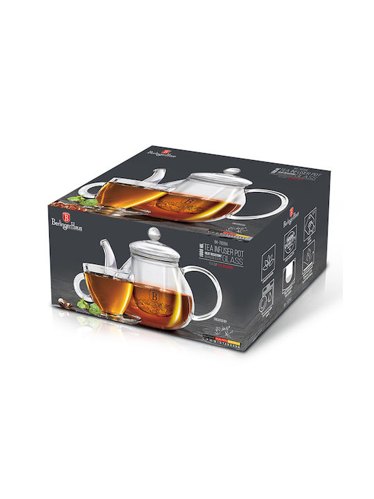 Berlinger Haus Ceainic cu Filtru Sticlă Transparent 1000ml