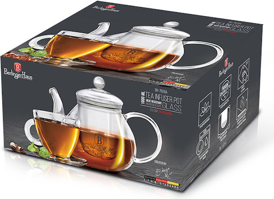 Berlinger Haus Τσαγιέρα με Φίλτρο Γυάλινη Διάφανη 1000ml