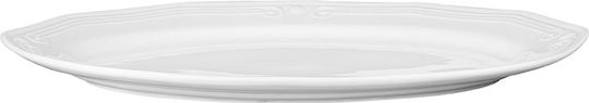 Estia Oval Porcelain Serving Platter Athénée White 25cm