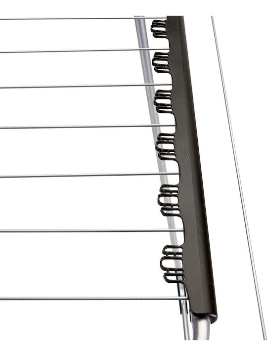 Metaltex Hydra Metallic Folding Floor Clothes Drying Rack with Hanging Length 18m