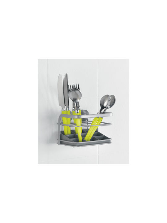Metaltex Eureka Cutlery Drainer Metallic Black 15x13x10cm