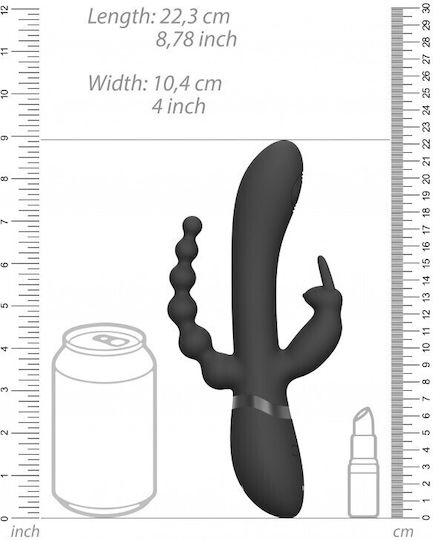 Vive Rini Δονητής Rabbit 22.3cm Black