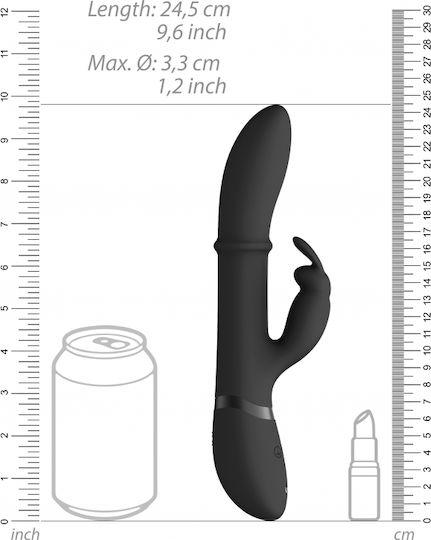 Vive Halo High End Vibrator Vibrator Kaninchen 21cm Black