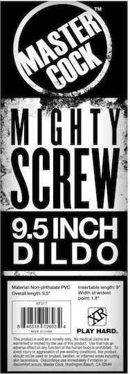 Master Cock Mighty Screw Dildo realist Negru 24cm