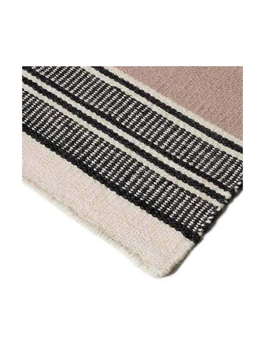 Tapicap Cannia Handmade Rug Rectangular Wool White-Pink