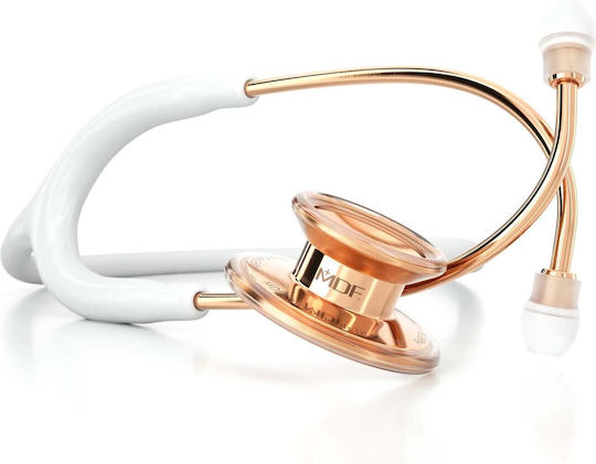 MDF Instruments MD One Adults Non Chill Double Head Stethoscope White / Rose Gold White