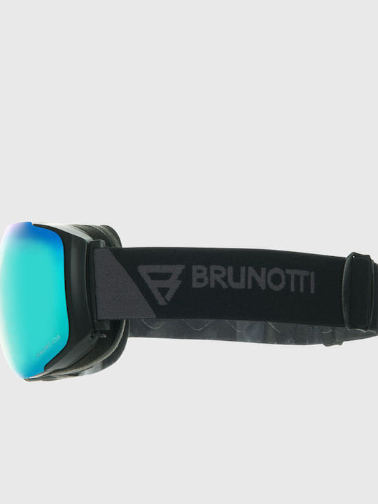 Brunotti Timber Ski- und Snowboardbrille für Erwachsene Schwarz mit Schwarzer Scheibe