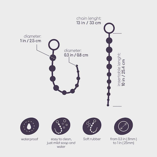 Crushious 10 Bead Anal Chain Πρωκτικές Μπίλιες Ροζ