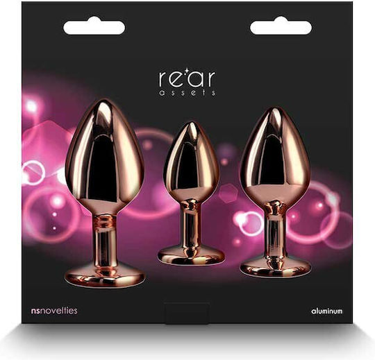 Ns Novelties Rear Assets Anal Trainer Kit Πρωκτική Σφήνα Ροζ 3τμχ