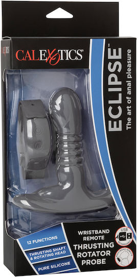 Calexotics Eclipse Wristband Remote Thrusting Rotator Probe Anal Plug mit kabelloser Funktion und Vibration Grey