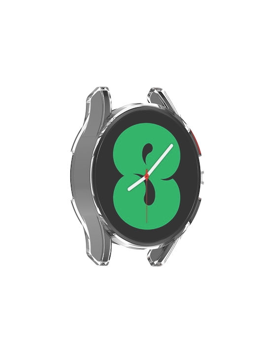 Silikonhülle mit Glas in Transparent Farbe für Galaxy Watch 4 44mm