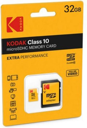 Kodak Extra Performance microSDHC 32GB Class 10 20MB/s με αντάπτορα