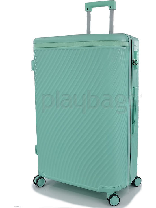 Forecast LSDQ-04 Large Travel Suitcase Hard Turquoise with 4 Wheels Height 75cm