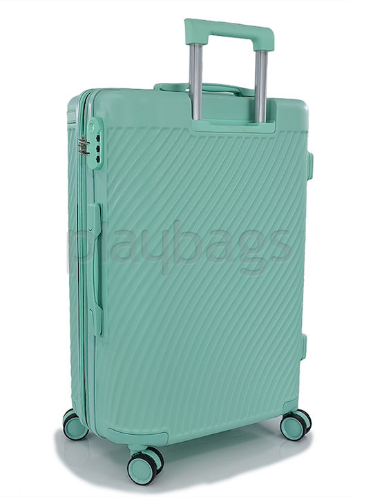 Forecast LSDQ-04 Large Travel Suitcase Hard Turquoise with 4 Wheels Height 75cm