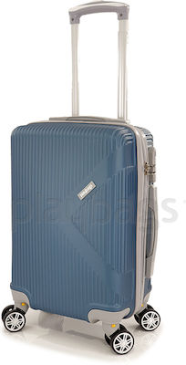 Playbags PS828 Cabin Travel Suitcase Hard Light Blue with 4 Wheels Height 52cm.