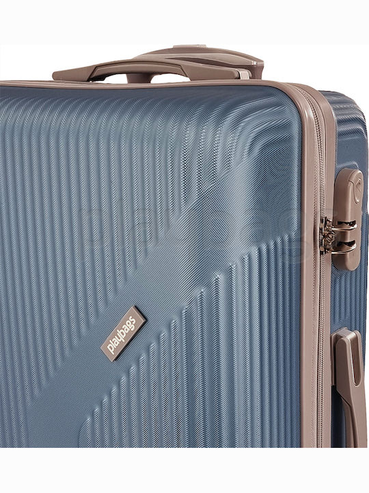 Playbags Valize De Călătorie Tough Albastru Deschis Înălțime Maximă 75cm Cu 4 Roți Set 3 Buc