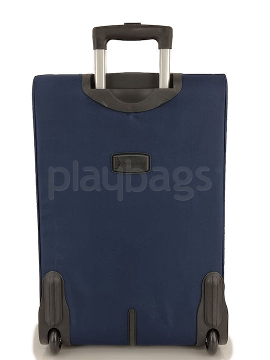 Diplomat Medium The Vienna Collection Medium Fabric Blue Suitcase With 2 Wheels Height 61cm