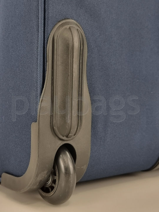 Diplomat Medium The Vienna Collection Medium Fabric Blue Suitcase With 2 Wheels Height 61cm