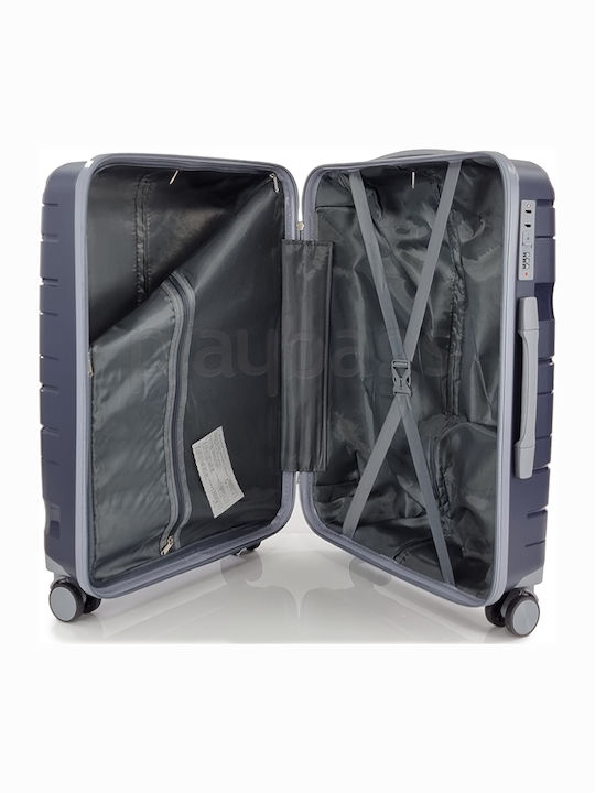 Playbags PP332 Reisekoffer Hartschalen Marineblau Maximalhöhe 75cm mit 4 Räder Set 3Stück PP332-SET3