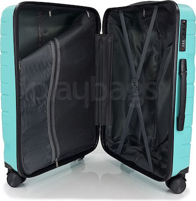 Playbags PP332 Travel Suitcases Hard Turquoise Maximum Height 75cm with 4 Wheels Set of 3pcs