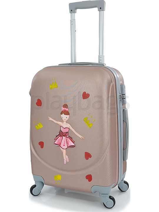 Playbags Παιδική Βαλίτσα Ταξιδίου Καμπίνας Σκληρή Μπαλαρίνα με 4 Ρόδες Ύψους 55εκ.