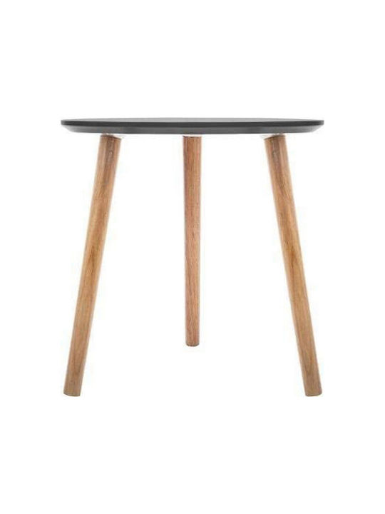 A-S Mileo Oval Wooden Side Table Natural L60xW60xH45cm