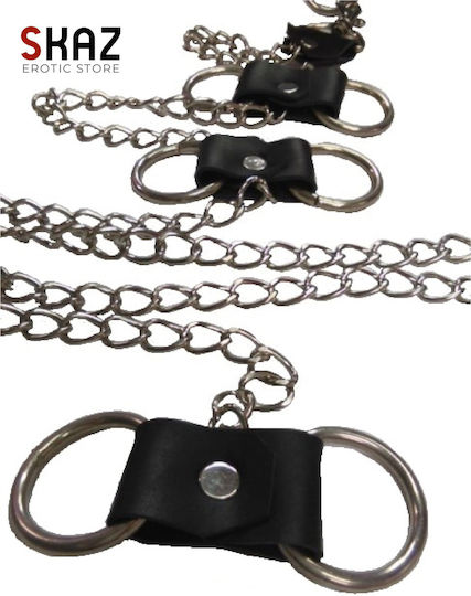 Set pentru Legare Gât & Membre Set de legături BDSM pentru partea din spate a corpului