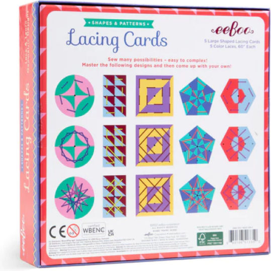 EeBoo Lacing Cards Образователна Игра Образователни за 5+ години Години