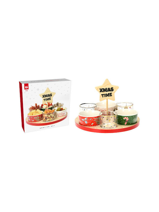 JK Home Decoration Μπωλ με Αστέρια 6τμχ