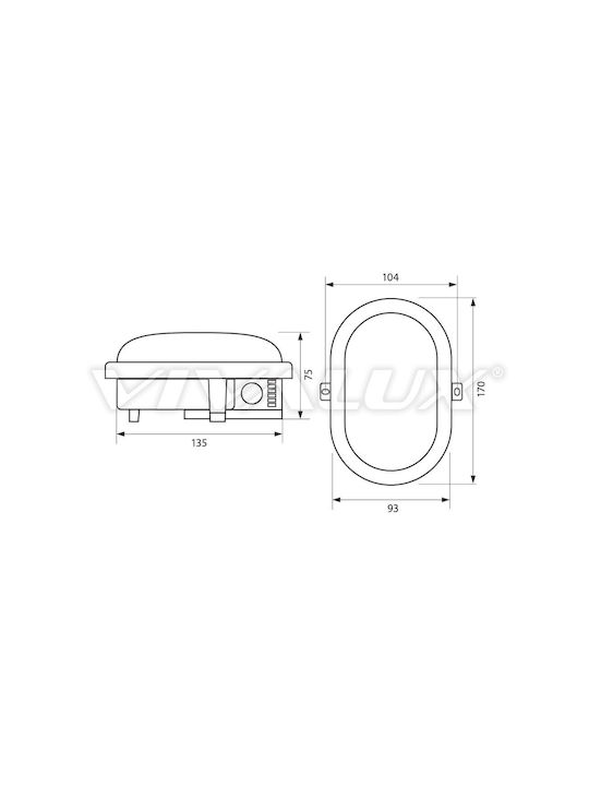 Vivalux Bulkhead LED 8W 4000K Vivalux Bulkhead LED 8W 4000K
