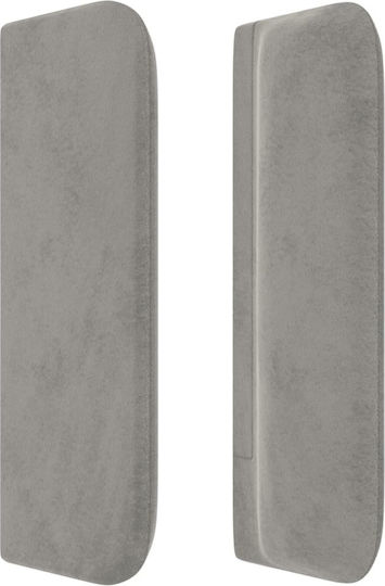 vidaXL Tăblie De Pat Din Țesătură Gri Deschis 103x88cm