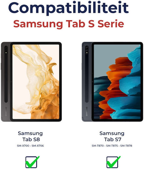 Rosso Element Flip Cover Καφέ (Galaxy Tab S8 / S7)