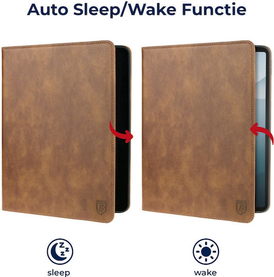 Rosso Element Flip Cover Καφέ (Galaxy Tab S8 / S7)