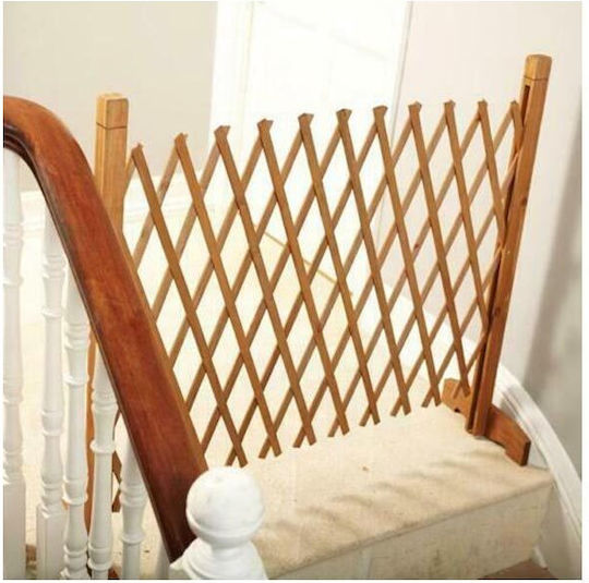 Expandable Fence Divider Dog 90x30-117cm in Brown Color 90 x 30cm