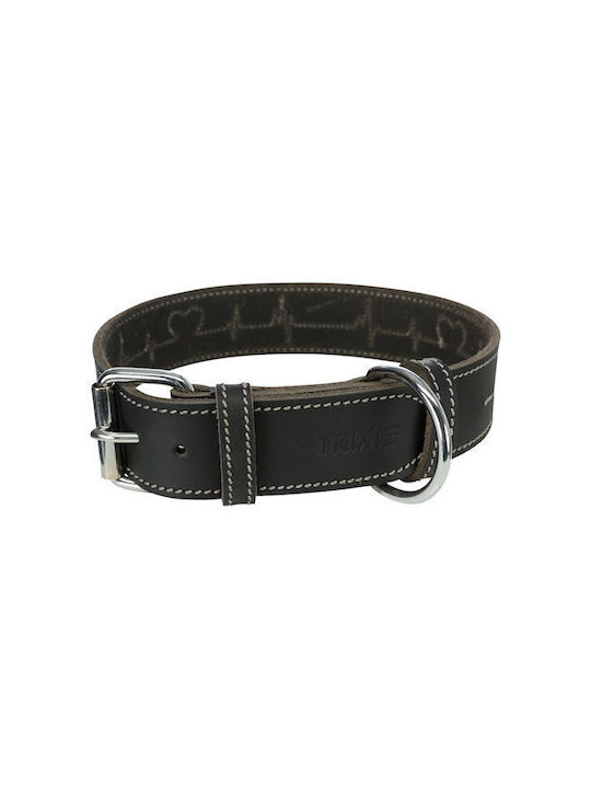 Trixie Active Dog Collar Leather In Black Colour Περιλαίμιο Medium 38-47cm/40mm Δερμάτινο Medium