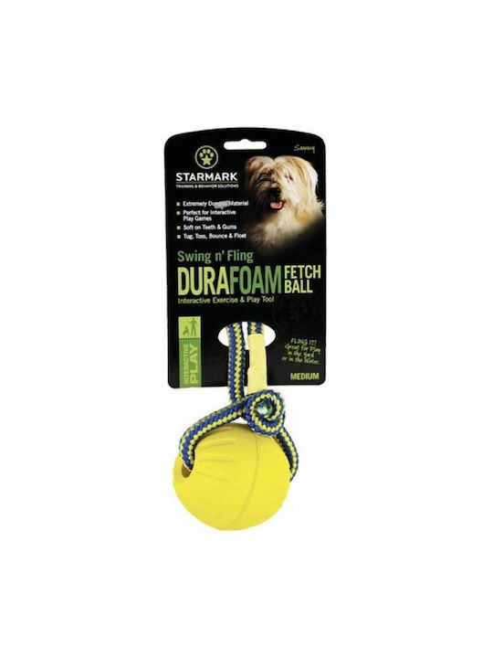Gappay Durafoam Swing & Fling Ball Dog Toy Large 9cm Yellow