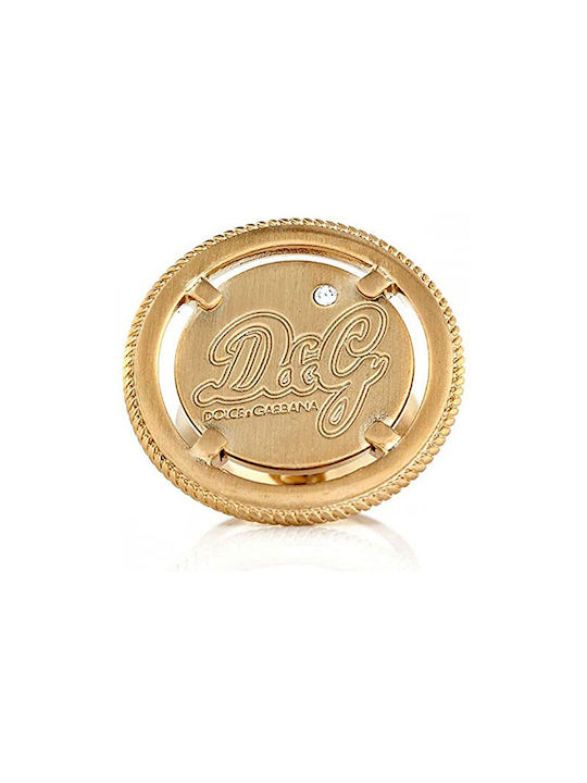 Dolce & Gabbana Women's Ring from Steel Gold Plated