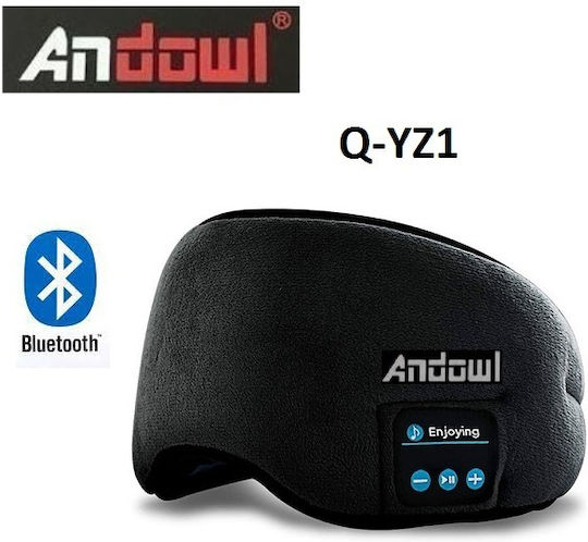 Andowl Q-YZ1 Μάσκα Ύπνου Βαμβακερή με Bluetooth Ακουστικά Μαύρη