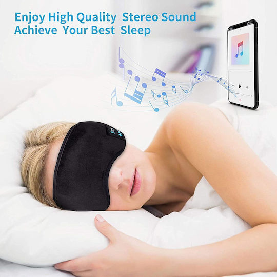 Travel Music Eye Cover Sleep Mask with Bluetooth Blue