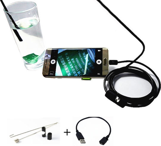 Endoskopkamera für Mobilgeräte mit Auflösung 640x480 Pixel und Kabel 5m
