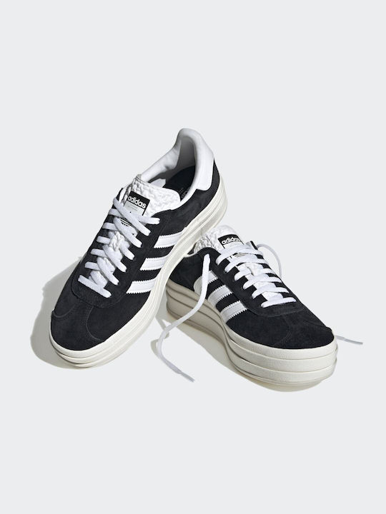 Adidas Gazelle Bold Γυναικεία Flatforms Sneakers Core Black / Cloud White / Core White