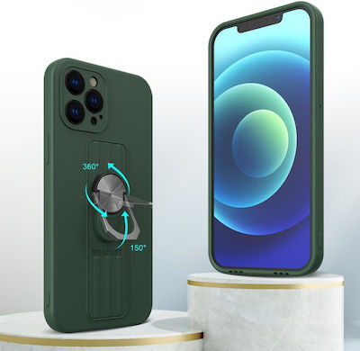 Hurtel Ring Back Cover Σιλικόνης Μαύρο (Poco M4 Pro 5G / Redmi Note 11s 5G)