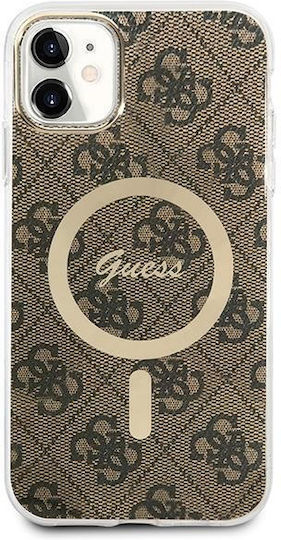 Guess Umschlag Rückseite Kunststoff / Silikon Braun (iPhone 11)