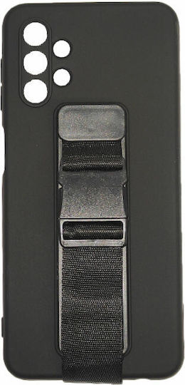 Hurtel Rope Air Bag Back Cover Silicon 1mm cu Curea Negru (Galaxy A32 5G - Galaxy A32 5G)