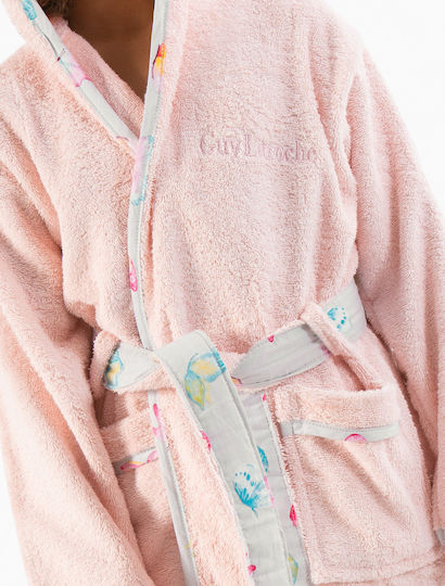 Guy Laroche Kids Hooded Bathrobe Liliana Pink