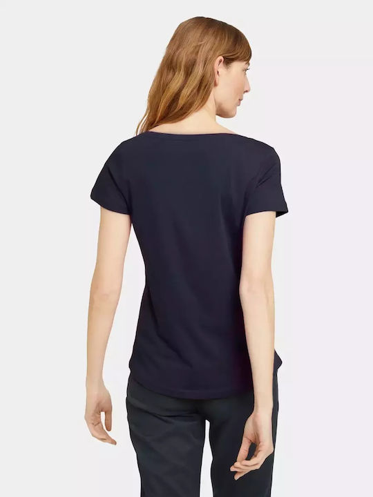 Tom Tailor Women's T-shirt Navy Blue