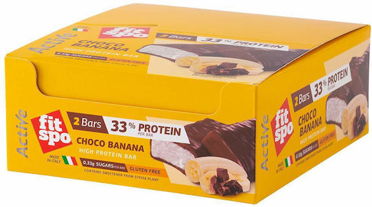 Fit Spo Active Bars with 33% Protein & Flavor Chocolate Banana 12x60gr