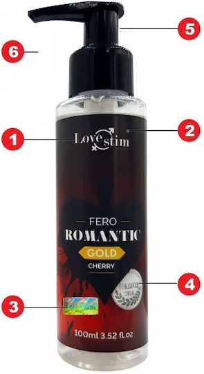 Dragoste Stim Fero Romantic Gold Ulei de Masaj cu Feromoni cu Parfum Cireș 100ml
